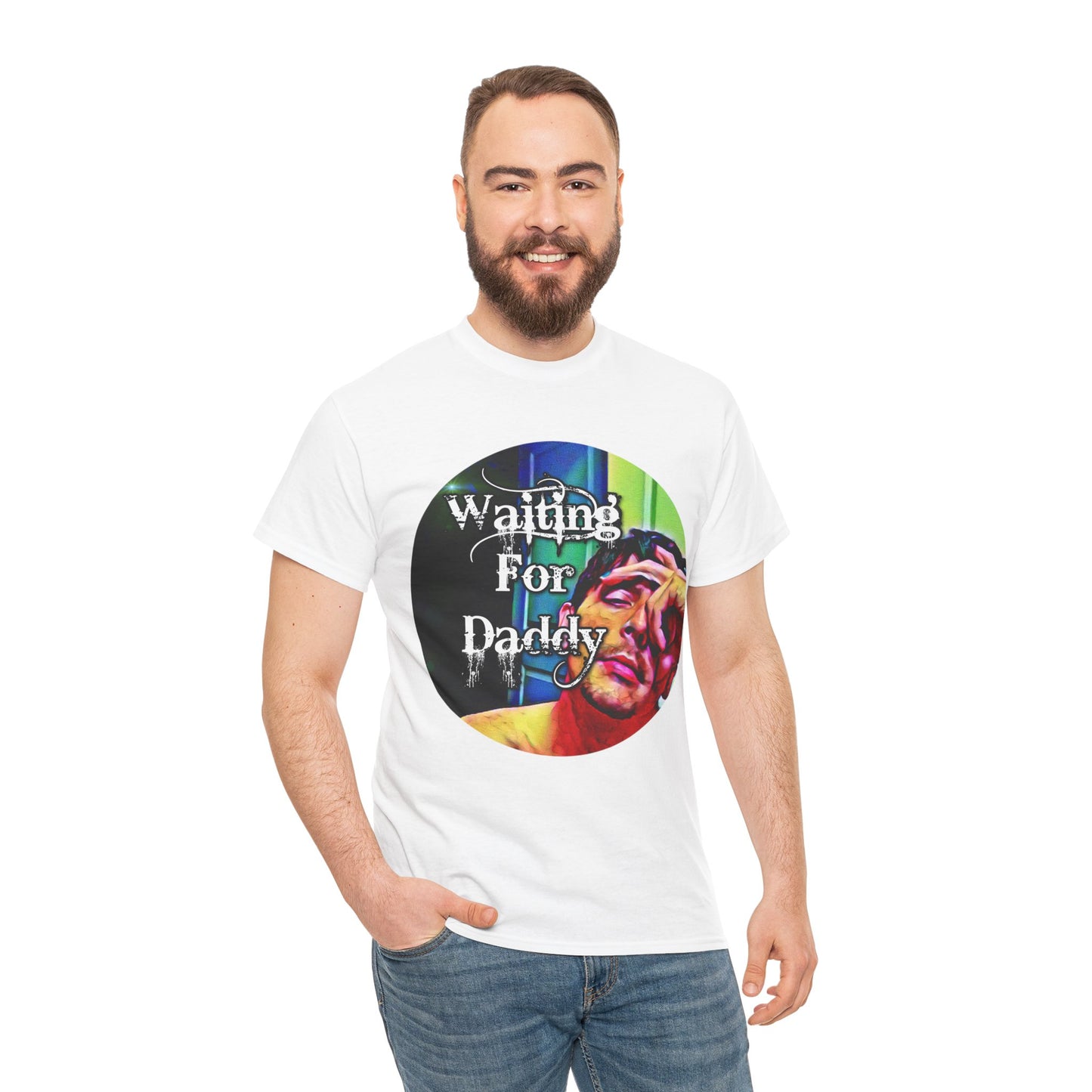 Waiting for Daddy Heavy Cotton T-Shirt