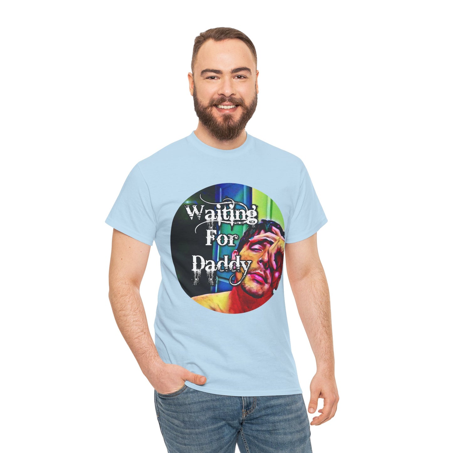 Waiting for Daddy Heavy Cotton T-Shirt